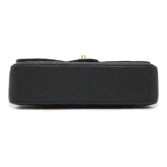 Chanel Double Chain Shoulder Bag Matelasse 25 Caviar Skin Black - Picture 3 of 14